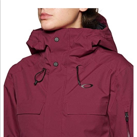 NWT Oakley Snow Insulated Jacket 10K/2L Size XS in Burgundy - Picture 2 of 9
